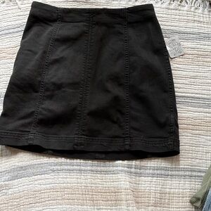Free People Black Mini Skirt